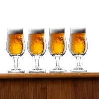 8x Bierglazen op voet 370 ml