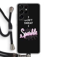 Sparkle quote: Samsung Galaxy S21 Ultra Transparant Hoesje met koord