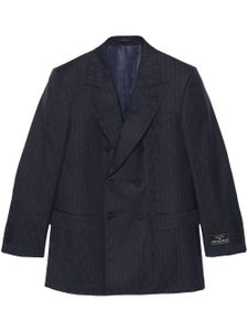 Gucci Horsebit striped wool jacket - Bleu