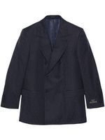 Gucci Horsebit striped wool jacket - Bleu - thumbnail