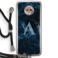 Midnight Marble: Motorola Moto G6 Transparant Hoesje met koord