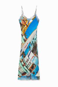 Jurk in lingeriestijl South Beach - BLUE - S