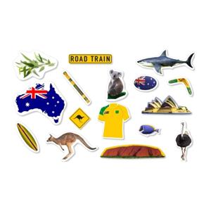 Zakje tafel Confetti Australie thema - ongeveer 54x stuks - Feestartikelen/versieringen