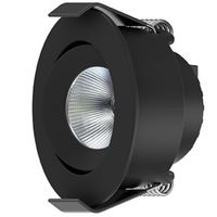 LED Camicro Downlight kantelbaar 4W 45º 2.700K/3.000K/DTW IP44 dimbaar Zwart