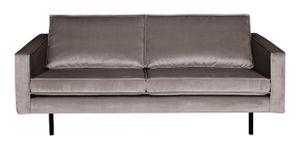 WOOOD Bank 2,5-zits 'Rodeo' Velvet, kleur Taupe