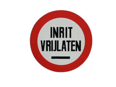 BORD ROND INRIT VRIJLATEN