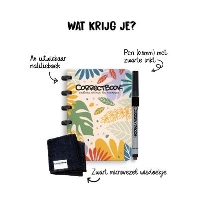 Correctbook Botanical Beauty A6-Gelinieerd - Uitwisbaar / Herschrijfbaar Notitieboek Correctbook Botanical Beauty A6-Gelinieerd - Uitwisbaar / Herschrijfbaar Notitieboek