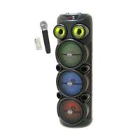 Lichtgevende karaoke-luidspreker - INOVALLEY - KA129-XXL - Bluetooth V5.0 - 90 cm - 1000 W - 3 x 8''-luidsprekers - Draadloze microfoon inbegrepen