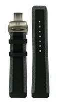Horlogeband Tissot T600035308 Leder/Textiel Zwart 22mm