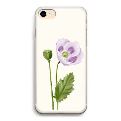 Purple poppy: iPhone 7 Transparant Hoesje