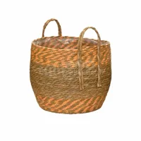 Mand Maisblad Naturel / Oranje Ø33cm