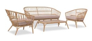 Garden Interiors Stoel-Bank Loungeset - Lenco - Bamboo Look - Wicker - Garden Interiors