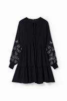 Korte tuniekjurk vlinders - BLACK - S