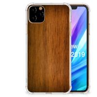 Apple iPhone 11 Pro Max Stevig Telefoonhoesje Donker Hout