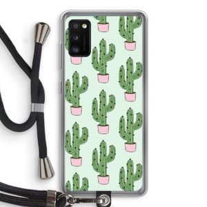 Cactus Lover: Samsung Galaxy A41 Transparant Hoesje met koord
