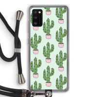 Cactus Lover: Samsung Galaxy A41 Transparant Hoesje met koord