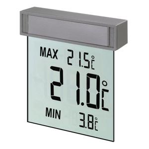 TFA Raam Thermometer - digitaal - grijs - 10 x 10 cm - buiten - inclusief batterij
