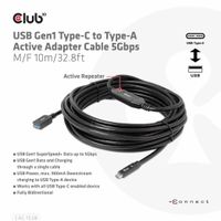 club3D USB-adapter USB 3.2 Gen1 (USB 3.0 / USB 3.1 Gen1) USB-C stekker, USB-A bus 10.00 m Zwart CAC-1538 - thumbnail