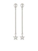 Jimmy Choo boucles d'oreilles pendantes à logo embossé - Argent - thumbnail