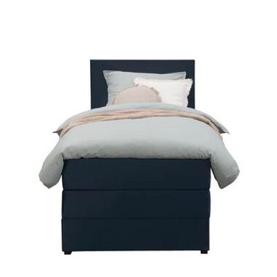 Boxspring met opbergruimte Liv egaal - blauw - 90x200 cm - Leen Bakker