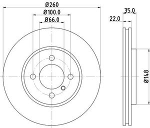 Remschijf Gecoat 50421PRO 8DD355100651