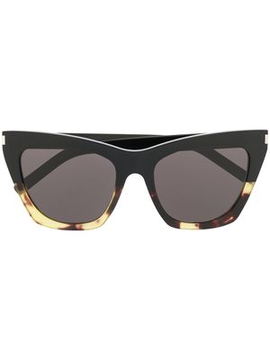Saint Laurent Eyewear lunettes de soleil à monture papillon - Noir