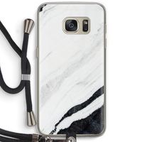 Elegante marmer: Samsung Galaxy S7 Transparant Hoesje met koord