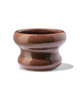 HEMA Bloempot ⌀13x9cm keramiek blob bruin (donkerbruin)