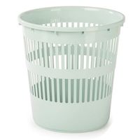 Afvalbak/vuilnisbak/kantoor prullenbak - plastic - mintgroen - 28 cm - thumbnail