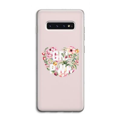 GRL PWR Flower: Samsung Galaxy S10 4G Transparant Hoesje