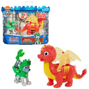 PAW Patrol Rescue Knights - Actiefigurenset met Rocky en Draak Flame