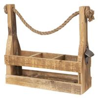 Clayre & Eef Flessenhouder 32x11x32 cm Bruin Hout Rechthoek