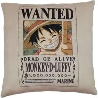 Dubbelzijdig kussen - Vierkant - ÉÉN STUK - Monkey D. Luffy Wanted - Microvezel - 40 x 40 cm
