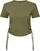 TriDry TR069 Women´s Ruched Crop Top - Olive - L