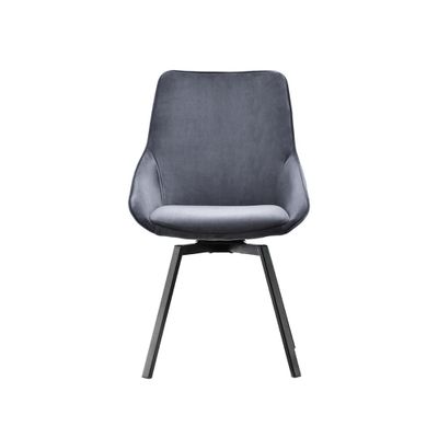 Stoel - Kuipstoel - Grijs - Draaiende stoel - Set van 6