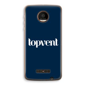 Topvent Navy: Motorola Moto Z Force Transparant Hoesje