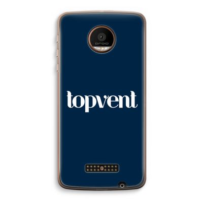 Topvent Navy: Motorola Moto Z Force Transparant Hoesje