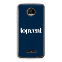 Topvent Navy: Motorola Moto Z Force Transparant Hoesje