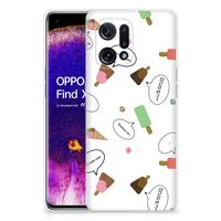 OPPO Find X5 Siliconen Case IJsjes - thumbnail