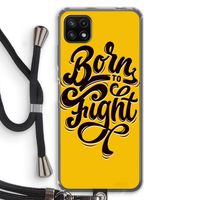 Born to Fight: Samsung Galaxy A22 5G Transparant Hoesje met koord