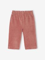 Baby broek in fluweel / velours, wijde vorm oudroze