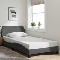 Bedframe "Dover" 100x200 cm stof donkergrijs