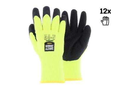 Safety Jogger Veiligheidshandschoenen met hoge zichtbaarheid | Koude omstandigheden | 12 Stuks | Geel | Maat 8 - SW1302008