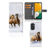Samsung Galaxy A14 5G | Telefoonhoesje | Met pasjeshouder | Paarden