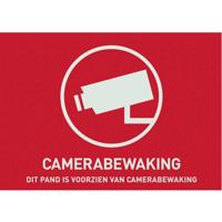 ABUS AU1305 Waarschuwingssticker Camerabewaking Taal Nederlands (b x h) 74 mm x 53 mm