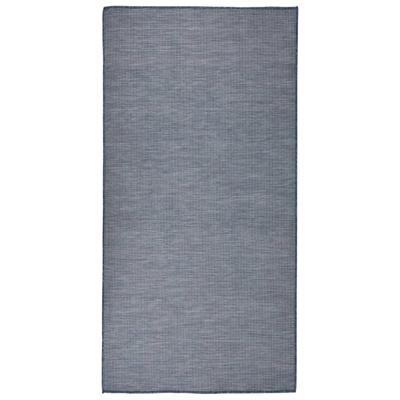 VidaXL Buitenkleed platgeweven 100x200 cm blauw