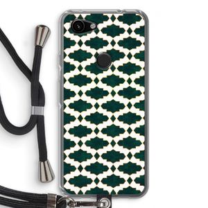 Moroccan tiles: Pixel 3a Transparant Hoesje met koord