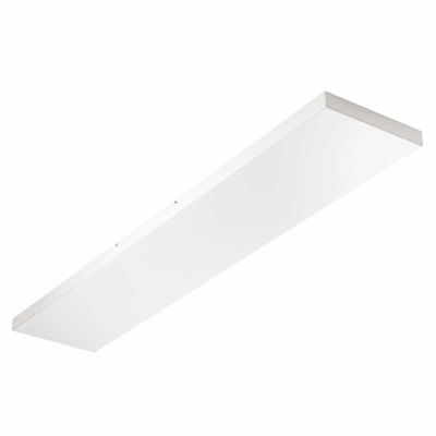 Rechthoekige plafondplaat 130x25x3,5cm wit zonder gaten voor verlichting