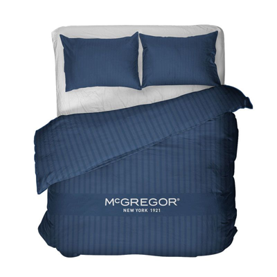 Dekbedovertrek McGregor - Katoen - Satijnstreep - Lits-Jumeaux (240x220 Cm) - Taupe Katoen - Strepen - McGregor - Dekbed-Discounter.nl
