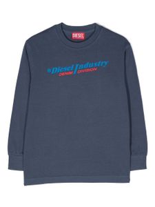 Diesel Kids t-shirt à logo imprimé - Bleu